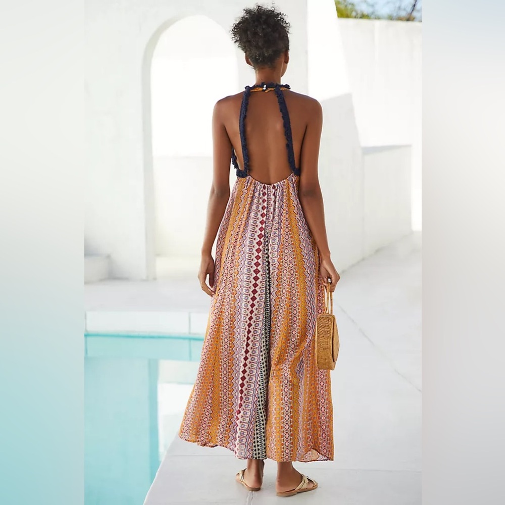 Anthropologie Deco Cover-Up Maxi Dress Multicolor Bohemian Maxi Skirt, Size Xs - Picture 2 of 16